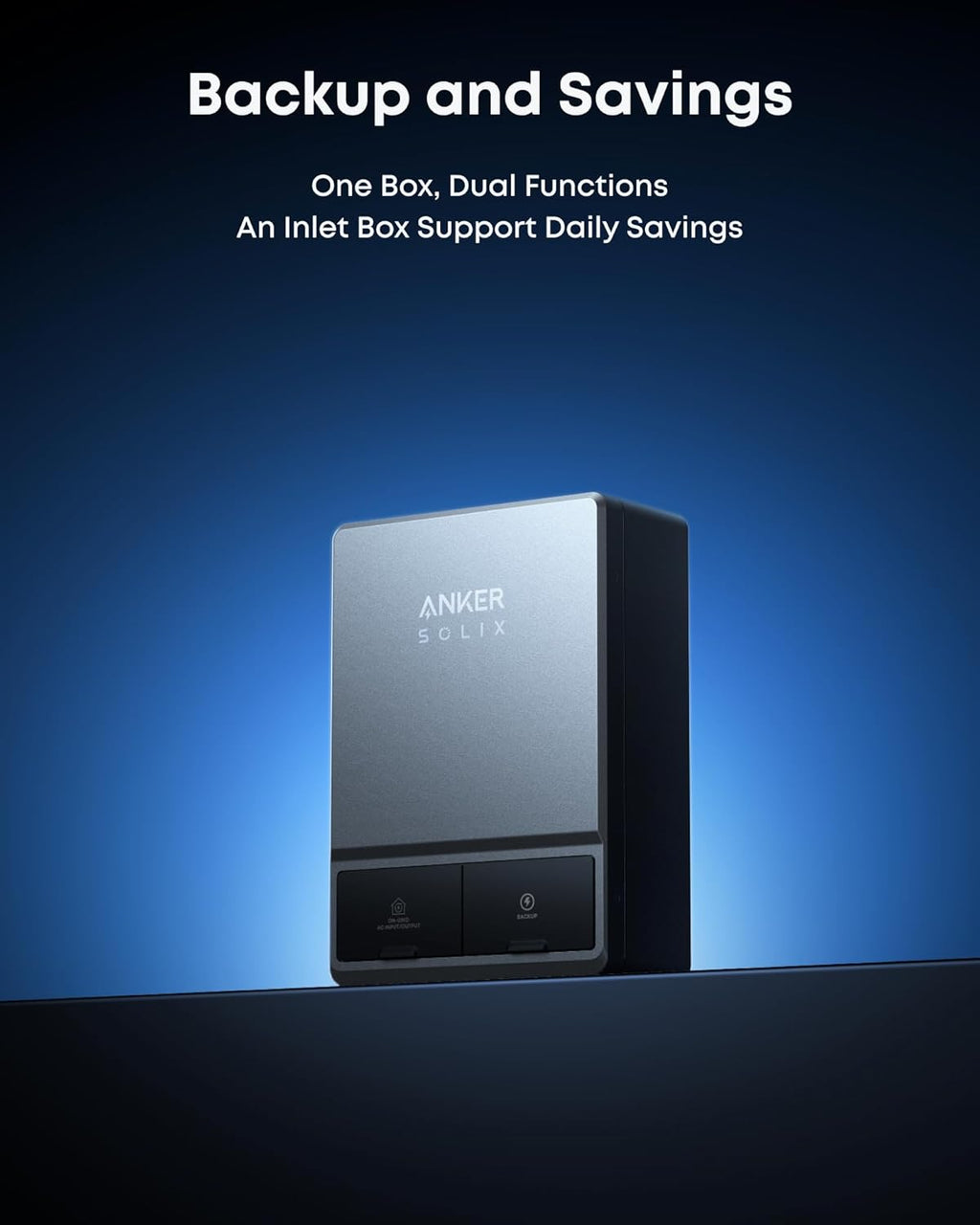 Anker SOLIX E10, Smart Inlet Box, 6kWh Battery, Manual Backup with Smart Savings, 9kW Solar, Reduce Up to 80% Bills, NEMA 4 & 3R, Up to 12-Month 0% APR