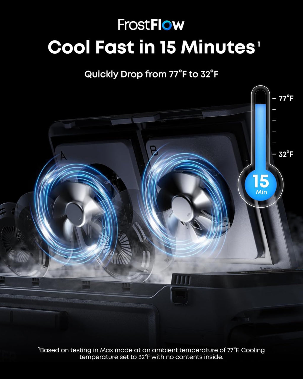 Anker SOLIX EverFrost 2 58L Cooler with Extra Battery, 61 qt Car Refrigerator, Electric Cooler with 288Wh Battery, Powered by AC/DC or Solar,for Outdoor Camping, Travel, and Fishing, Fits in Trucks