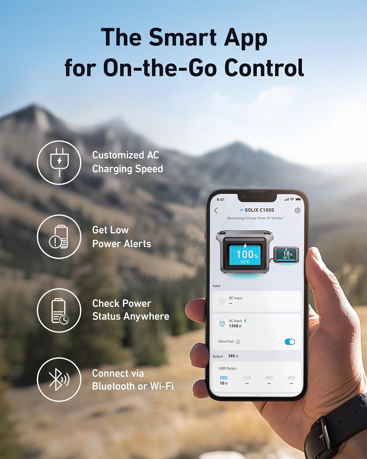 Anker SOLIX C1000 Portable Power Station and BP1000 Expansion Battery, 1800W Solar Generator, Full Charge in 58 Min, 2112Wh LiFePO4 Battery for Outdoor Camping and Home Backup (Optional Solar Panel)