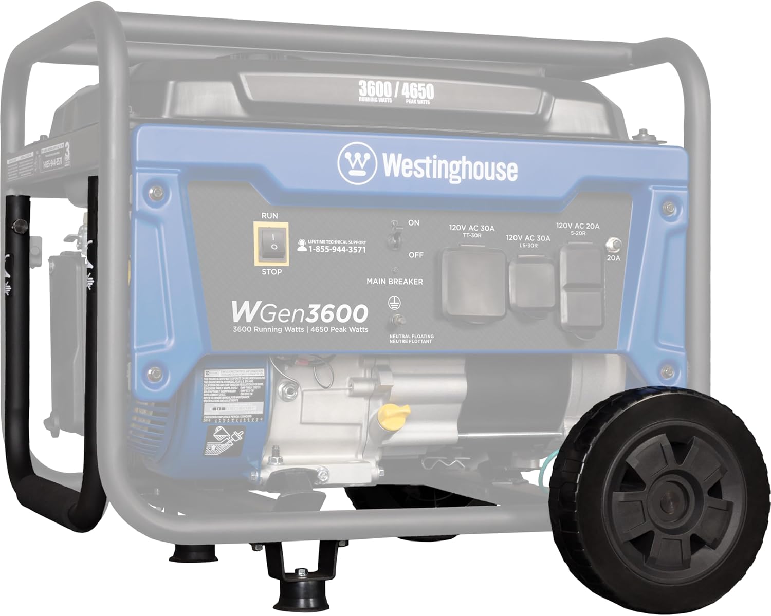 Westinghouse Outdoor Power Equipment Portable Generator Wheel and Handle Kit for WGen2000 WGen3600v, WGen3600, and WGen3600DF