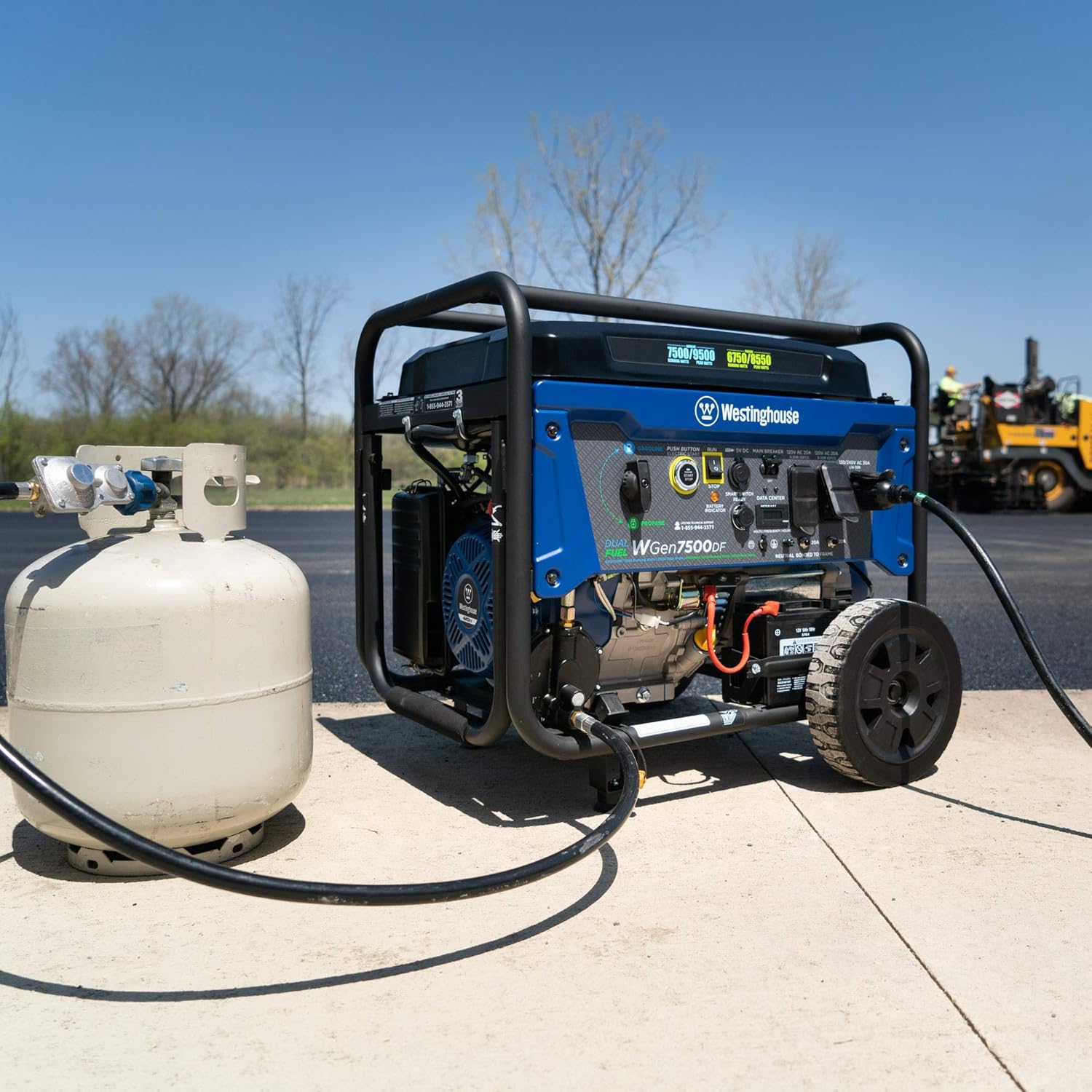 Westinghouse 9500 Peak Watt Dual Fuel Home Backup Portable Generator, Remote Electric Start, Transfer Switch Ready, Gas & Propane Powered