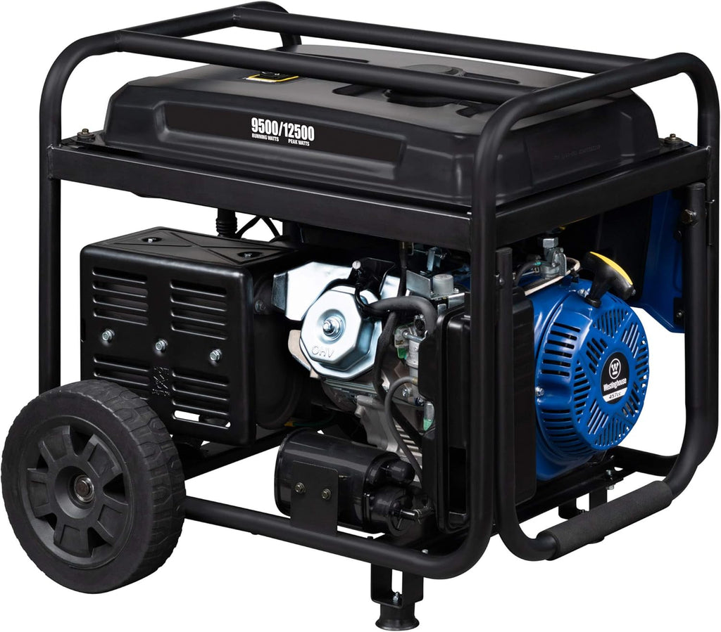 Westinghouse Outdoor Power Equipment 12500 Peak Watt Home Backup Portable Generator, Remote Electric Start with Auto Choke, Transfer Switch Ready 30A & 50A Outlets, Gas Powered